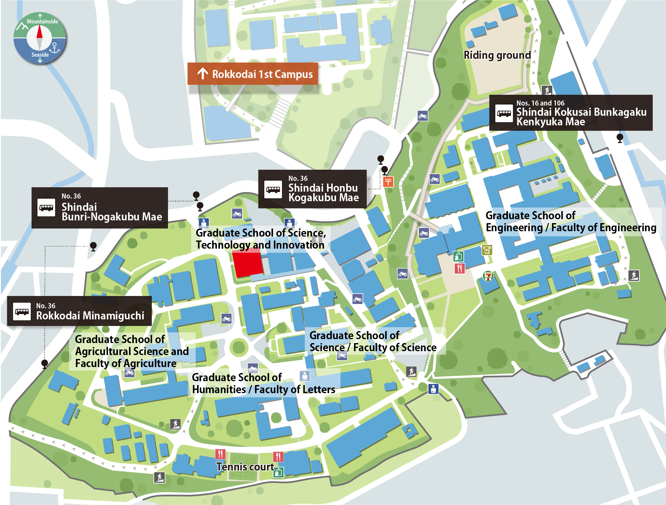 Rokkodai 2nd Campus map